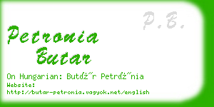 petronia butar business card